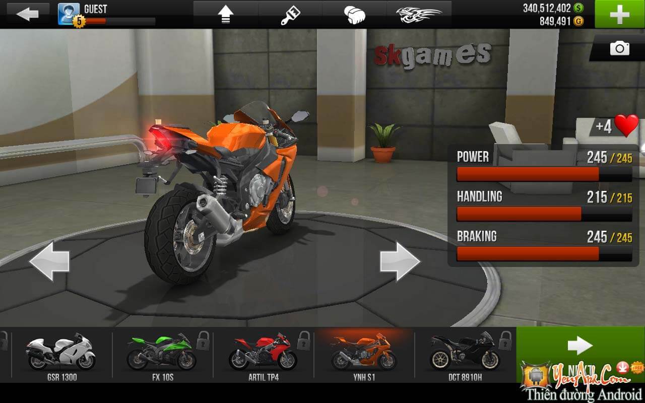 [Game Android]Traffic Rider HD hack full xe – Game “tay lái lụa” moto cho Android